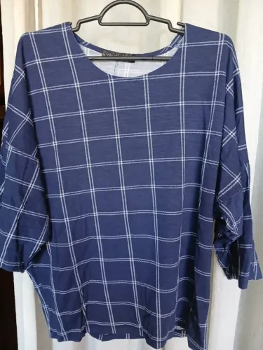 Blusa malha de algodão tam.GG - Patchwork  - nova 