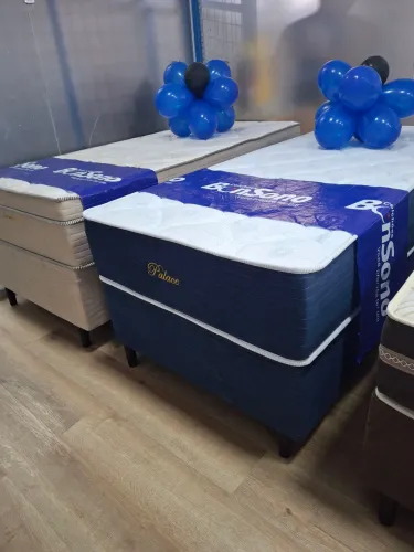 Conjunto box solteiro bon sono palace molas ensacadas