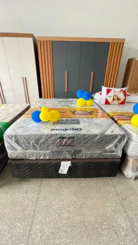 Conjunto Box Da Ortobom Isosuperpokcet 77x138x188 Cinza De Molas Ensacadas - Em Oferta