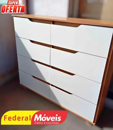 Cômoda com 8 Gavetas - Organização e Elegância para Seu Quarto!