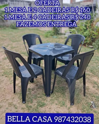 MESA DE APARTAMENTO COR PRETA