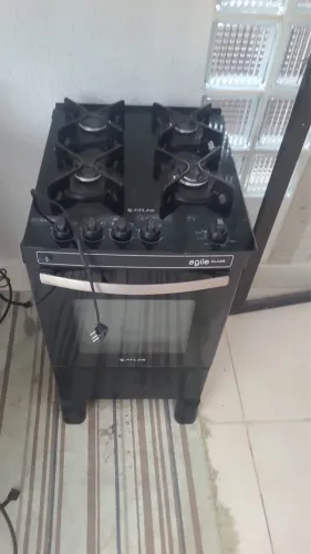 Fogão com tampo de vidro