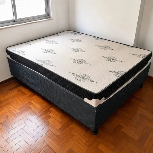 Cama box casal super confortável acoplada