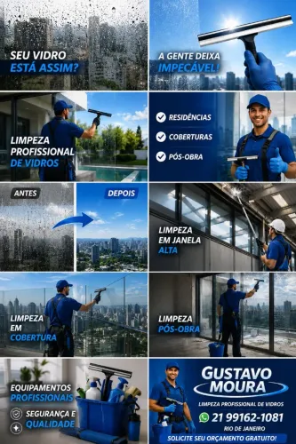 Limpeza de vidros profissional