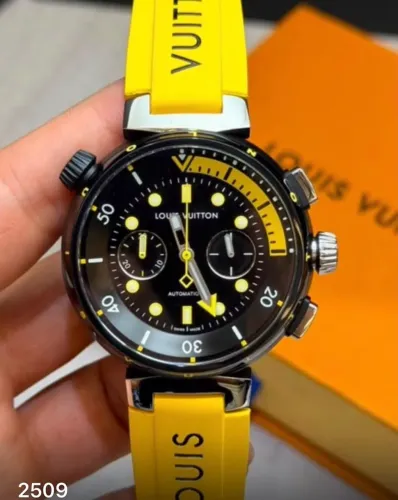 Relógio LOUIS VUITON LANÇAMENTO AMARELO LUXO