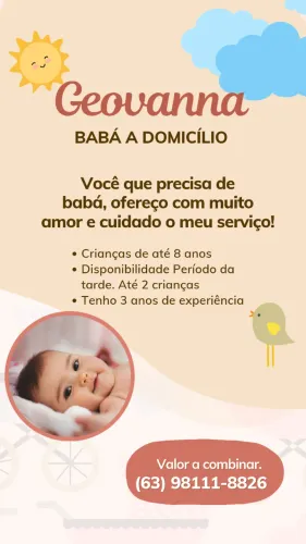 Ofereço serviço de babá!