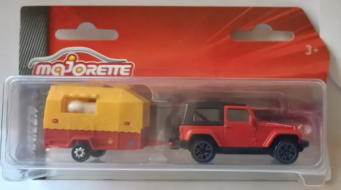 Miniatura Majorette Jeep Wrangler Rubicon Com Trailer 1:64