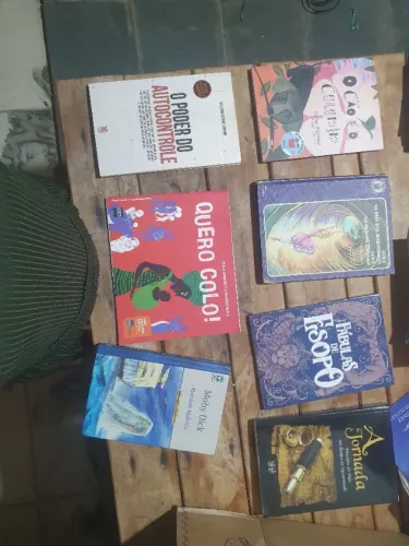 Livro Mobydick  entre outros. 