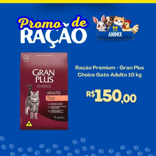 Ração Premium - Gran Plus Choice Gato Adulto