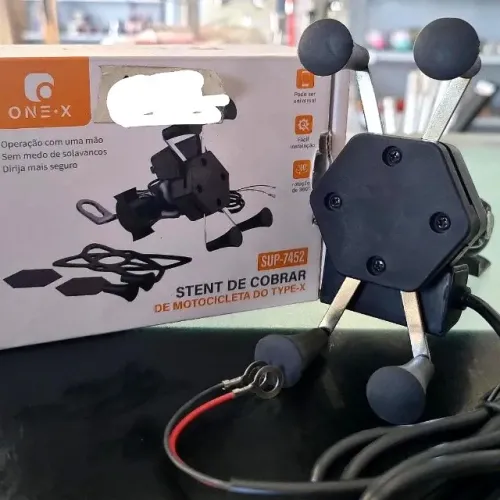 Suporte para moto com carregador