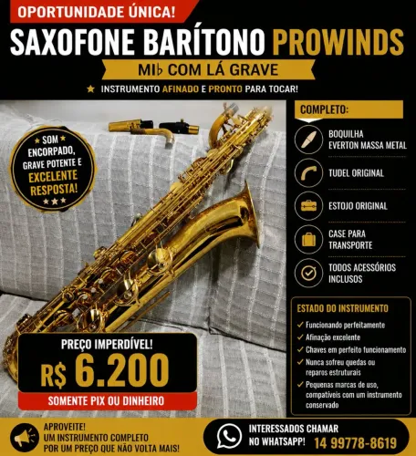 SAX BARÍTONO Laqueado