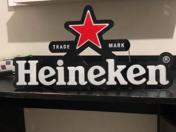 Luminária/painel da Heineken +balde