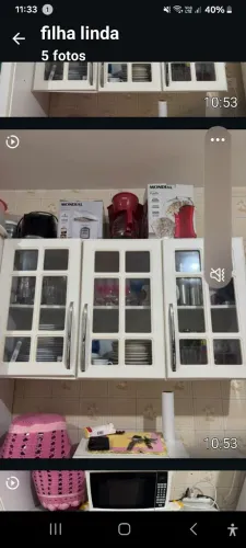 Armário de parede e o balcão
