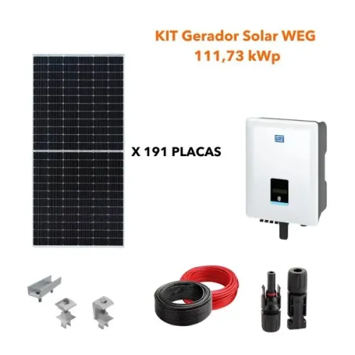 Kit Fotovoltaico Weg 4,10kWp com 7 Placas de 585 Wp e Inversor de 3 kW 