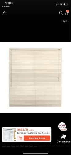 Cortina persiana 90x160cm  