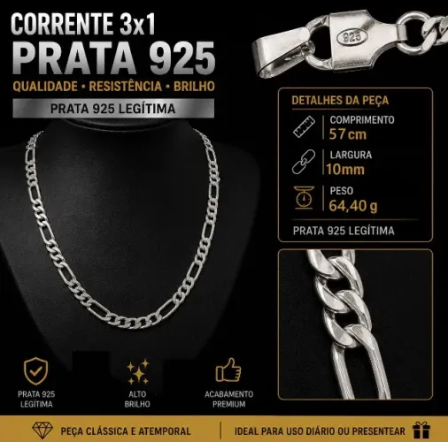 Corrente Prata 925 - 64 gramas