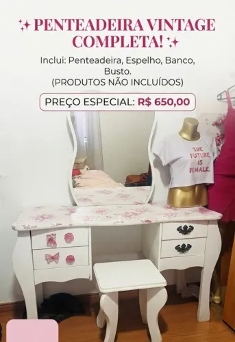 Penteadeira provencal 4 gavetas