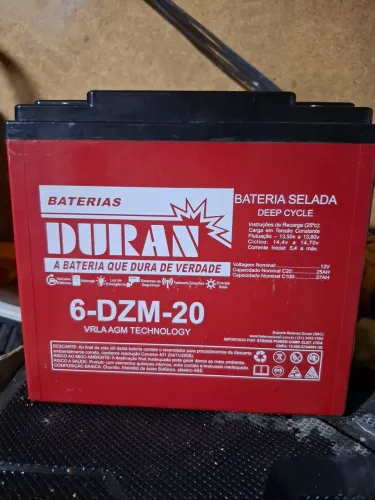 Bateria selada duran  ciclo profundo 12v <br>Bateria   Ski Ciclo Profundo12v 27ah 6-dzm-20