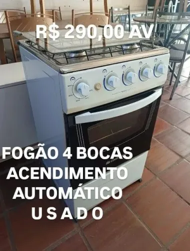 Fogão 4 bocas automático 