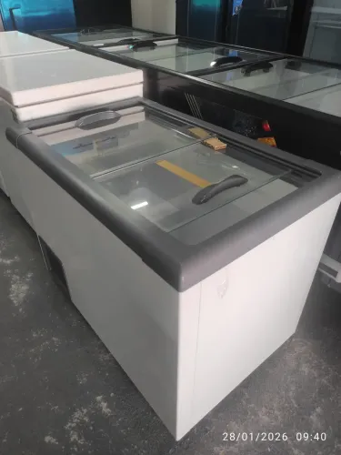 Bh freezer horizontal tampa de vidro para sorvete