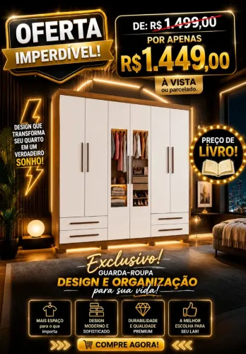 Guarda roupa Meg promoção 