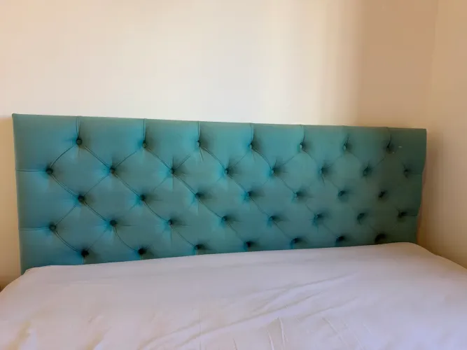 Cabeceira Cama Queen Azul Tiffany