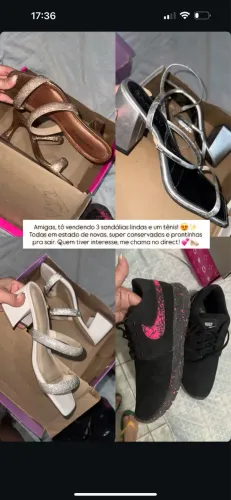 Sandálias e tênis