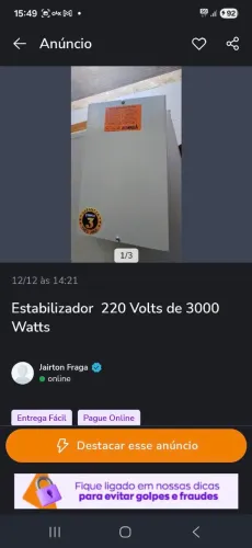 Estabilizador de voltagem de 3000 watts