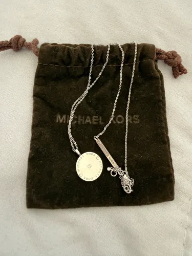 Colar Michael Kors original prata - usado 1x - estado impecável