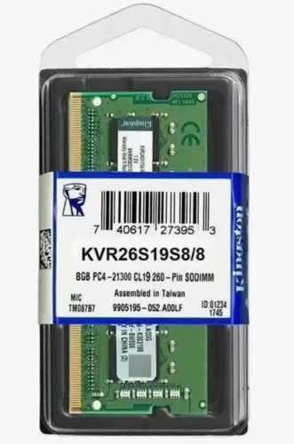 Memória 8gb 2666mhz Kingston notebook