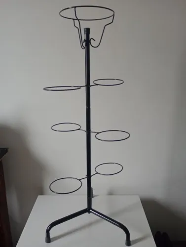 Floreira / Suporte Vertical em Ferro para 7 Vasos (Desmontável)