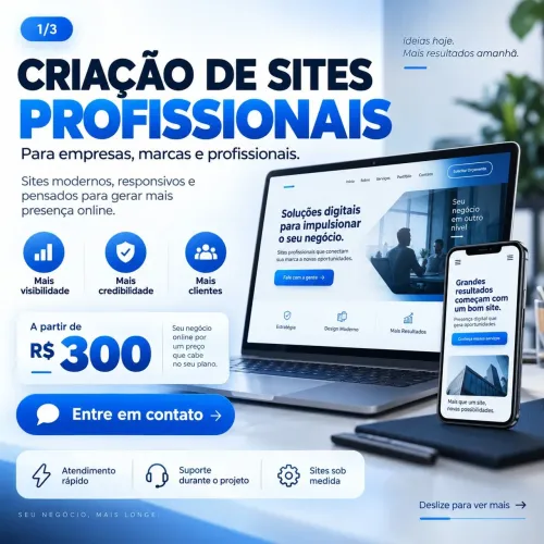 Site Profissional para sua Empresa | Criação Completa a partir de R$ 300