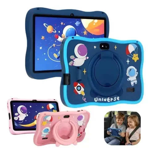 Tablet infantil com capa astronauta 8GB ram 128GB