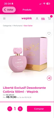 Vendo liberté exclusiv we pink
