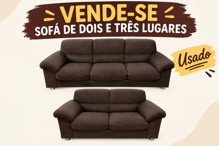 Sofá de 2 e 3 Lugares usado