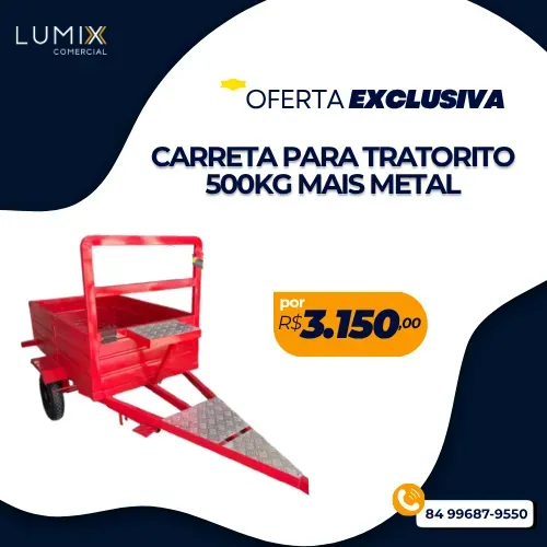 CARRETA PARA TRATORITO 500KG