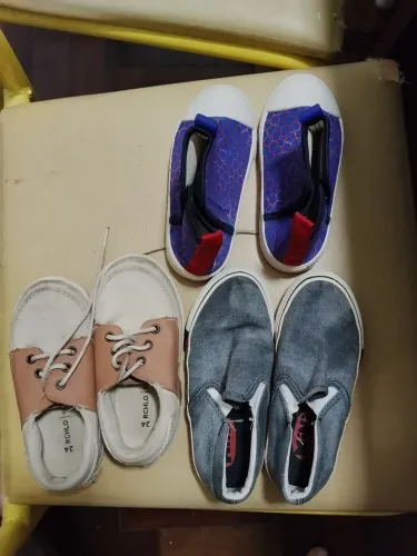 Lote 3 sapatos menino 24,24e 26