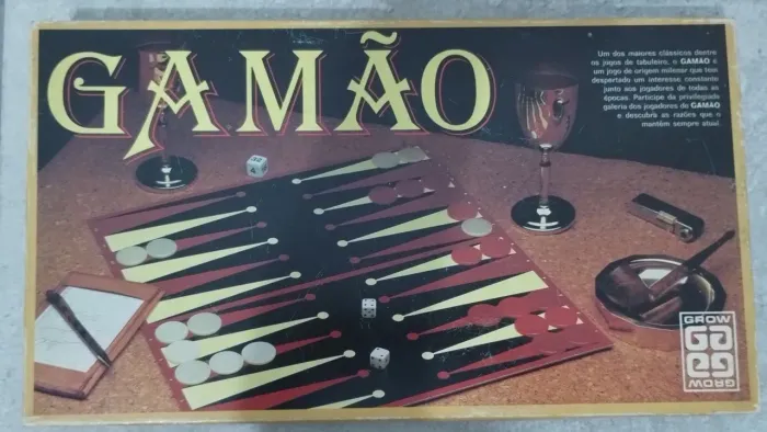 JOGO GAMÃO DE TABULEIRO 