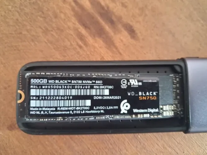 SSD WD Black SN750, 500GB, M.2, NVMe