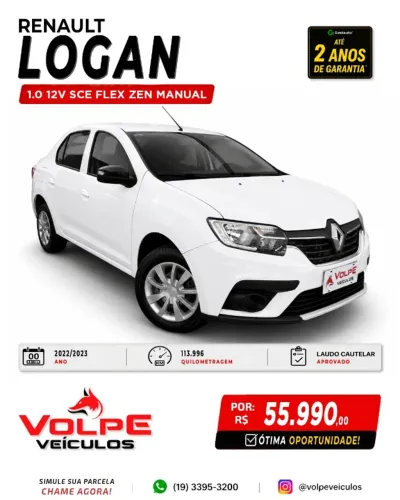 Renault Logan Zen Flex 1.0 12V 4P Mec. 2023