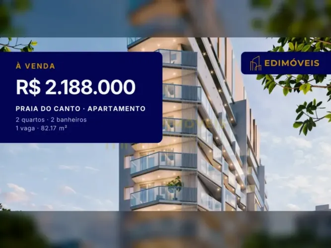 Apartamento 2 quartos na Praia do Canto, com terraço e piscina