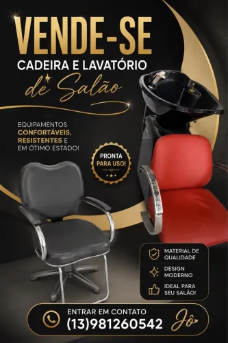 Duas cadeiras de cabeleireiro
