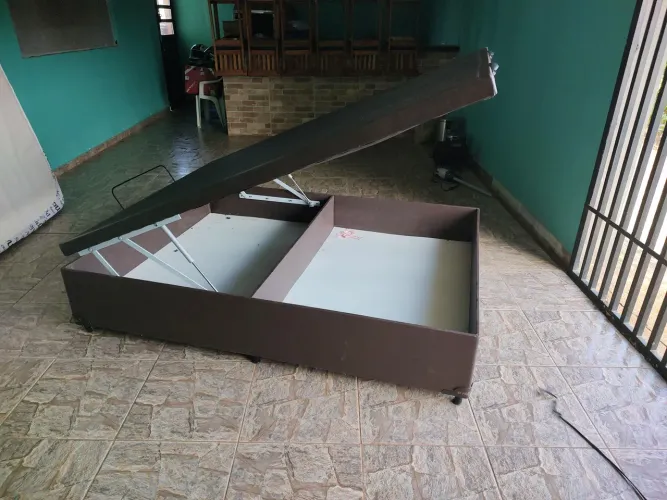 Cama casal box bau