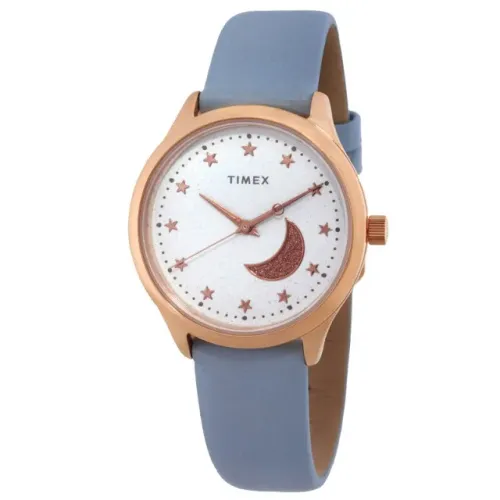 Relógio Timex Celestial TW2V49400 Feminino Couro Cinza Original | INDIGLO | Novo 