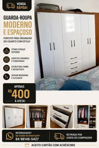 Guarda-Roupa Casal Grande Branco
