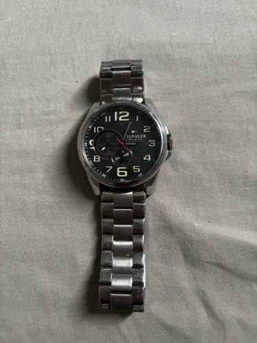 Relógio Tommy Hilfiger Masculino Original Aço Inox - Mostrador Preto - Excelente Estado