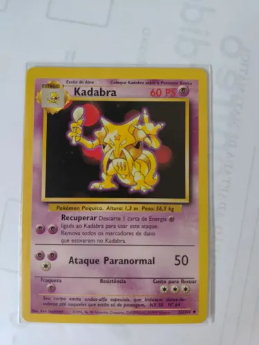 Carta Pokemon Kadabra base set 32/102 SP