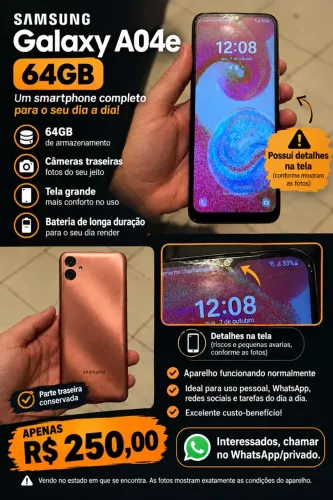 VENDA DE APARELHO SMARTPHONE A04E