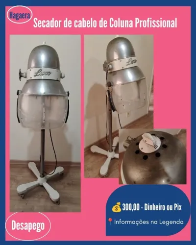 Desapego - Secador de Cabelo de Coluna Profissional - Para Salão de Beleza