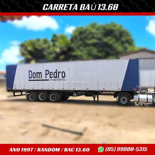 CARRETA BAÚ RANDOM 13,60M | ANO 1997